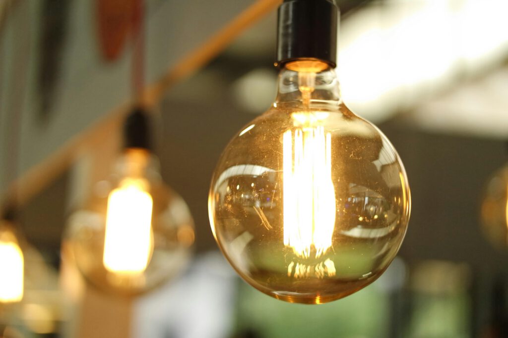 pexels-photo-45072-45072 A close-up of a glowing vintage Edison bulb creating a warm atmosphere.